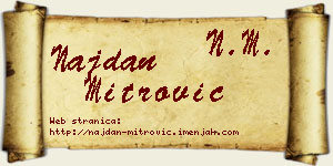 Najdan Mitrović vizit kartica